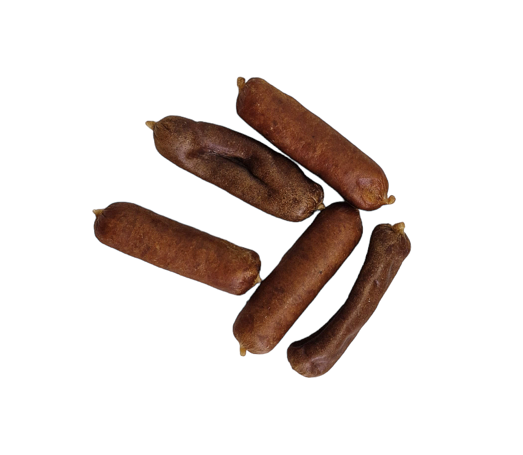 Miękkie kabanosy drobiowe Grow w opakowaniu 500g, idealne na nagrody treningowe i przysmak dla kota