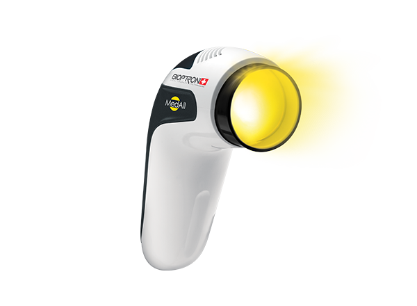 Zepter lampa MedAll Bioptron z filtrem fulerenowym - do światłoterapii, fizjoterapii, kosmetyki, w walce z depresją sezonową, średnica 5 cm