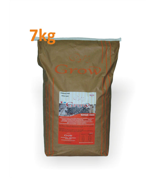 Otwarte opakowanie suchej karmy dla psów ras małych i średnich z widocznymi brązowymi chrupkami