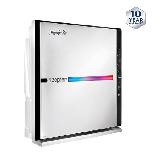Zepter Therapy Air® ION - oczyszczacz powietrza z generatorem jonów ujemnych - system 5 filtrów, sterowany pilotem, do powieszenia i wolnostający