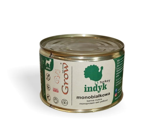 GROW Indyk karma mokra 415g