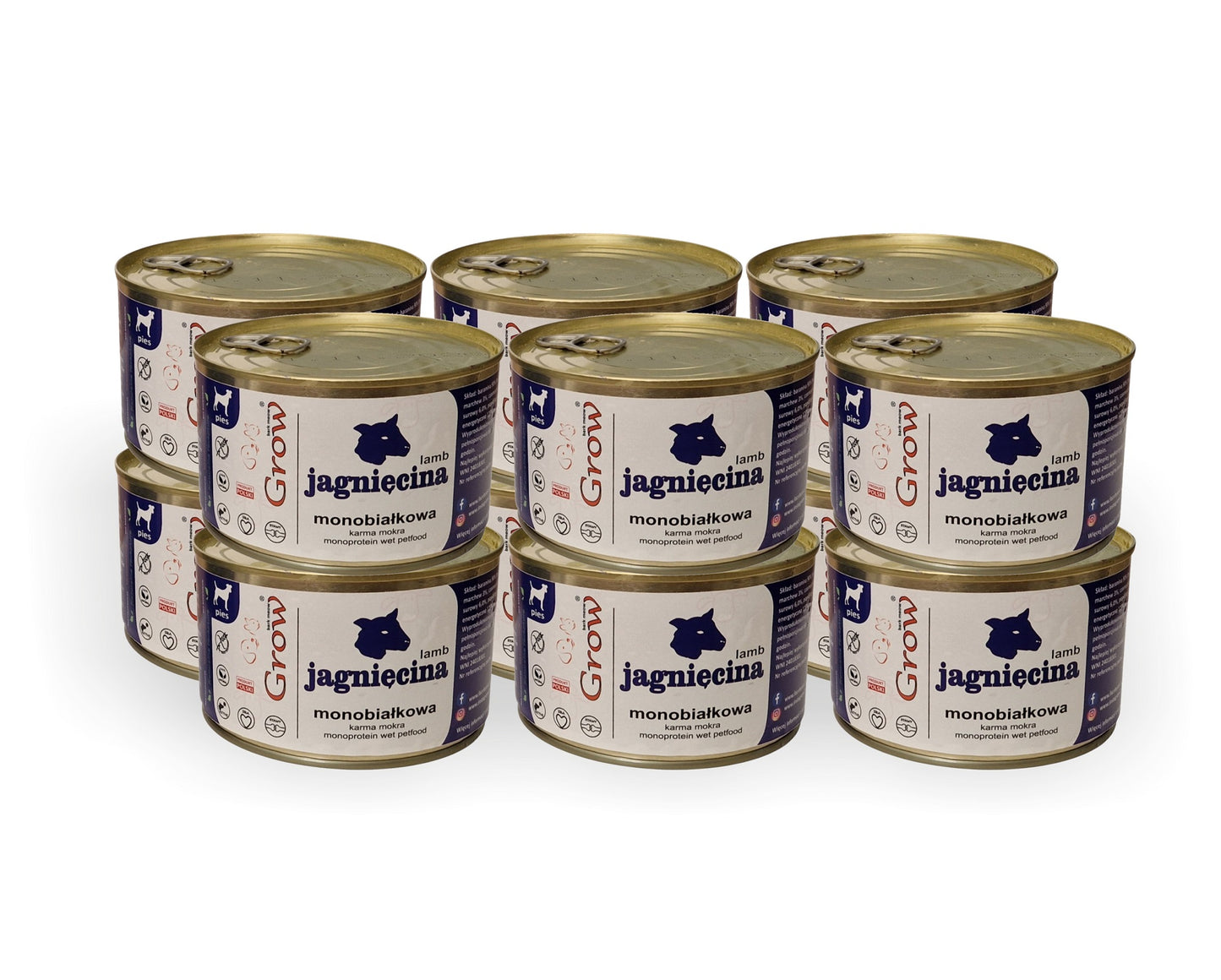 GROW Jagnięcina karma mokra