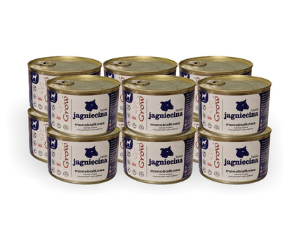 GROW Jagnięcina karma mokra