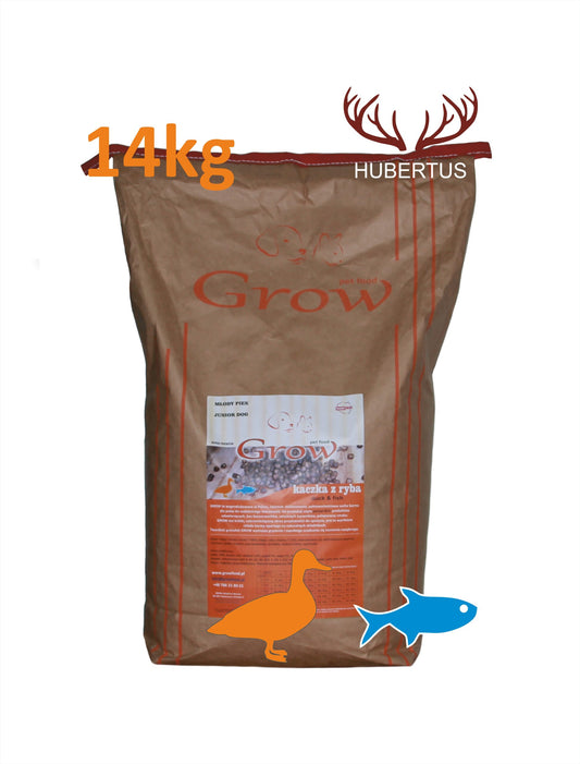 Grow Kaczka z Rybą Junior L Hubertus 7kg